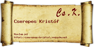Cserepes Kristóf névjegykártya